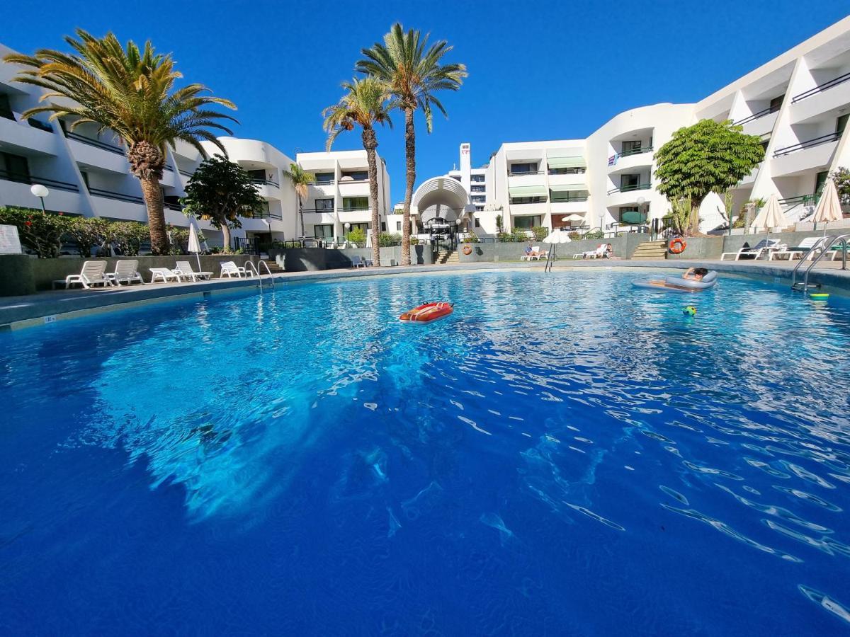 Apartment Casa Palmera Only 150 Meters To The Beach, Heated Pool, Wifi, Sat-Tv, Balcony With Poolview Arona  Dış mekan fotoğraf